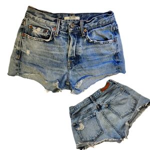GRLFRND shorts Karolina High Rise cut off jean short in The Valley blue size 24